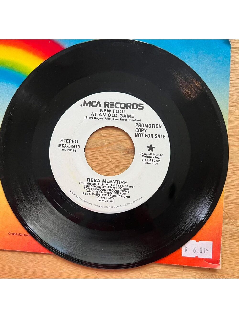 Reba McEntire - New Fool and an Old Game 45rpm VG+ R89